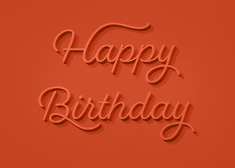 Happy Birthday 3D Handwriting Card