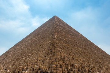 Fototapeta na wymiar The Enormous Great Pyramid of Egypt, a 6-Million-Ton Ancient Wonder in Cairo