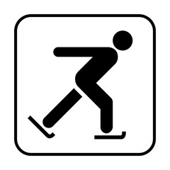 Ice skating symbol icon