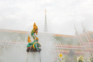 Fountain, Wat Arun, Temple of the Dawn, Bangkok, Thailand