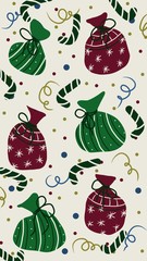seamless pattern with fruits and berries