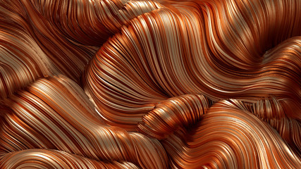 Drapery fabric with stripes. 3d illustration, 3d rendering.