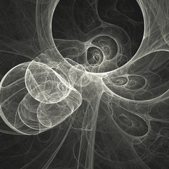 white abstract fractal image