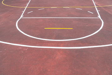 Fototapeta premium Multi sport game court at school backyard