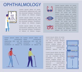 Obraz na płótnie Canvas Eye Health Article, Ophthalmology, Vector Banner.
