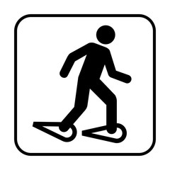 Snowshoeing symbol icon