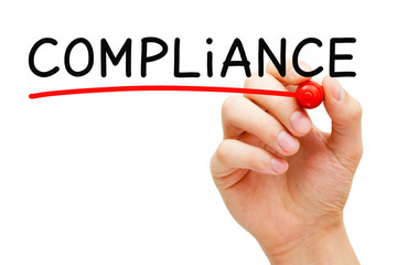 Word Compliance Handwritten With Black Marker