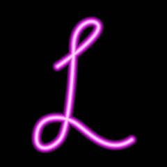 neon pink letter 