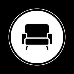 Armchair icon for web and mobile