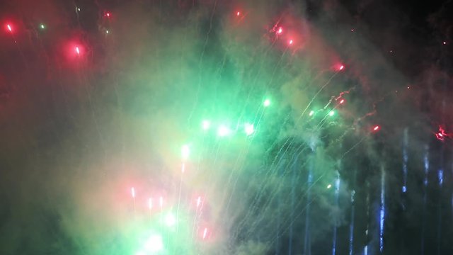 Fireworks in Abu Dhabi lighting up the sky as part of the 48th National Day Celebrations