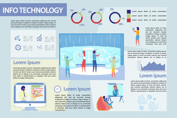 Fototapeta na wymiar Bright Illustration Info Technology, Infographic.