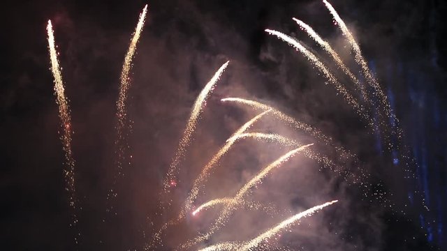 Fireworks in Abu Dhabi lighting up the sky as part of the 48th National Day Celebrations