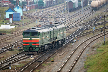 Fototapeta premium train at the railway station