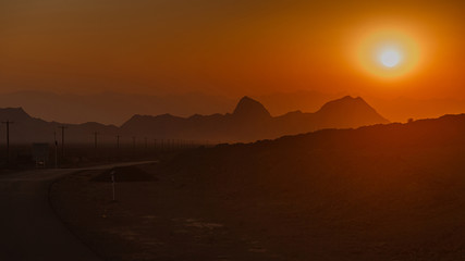 Landscapes and roads of Iran.