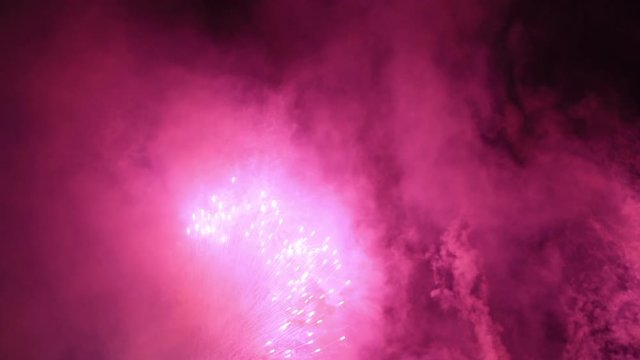 Fireworks in Abu Dhabi lighting up the sky as part of the 48th National Day Celebrations