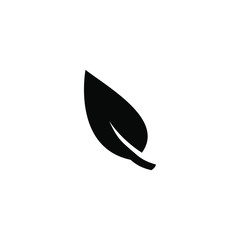 Fototapeta premium black Leaf logo icon design vector illustration