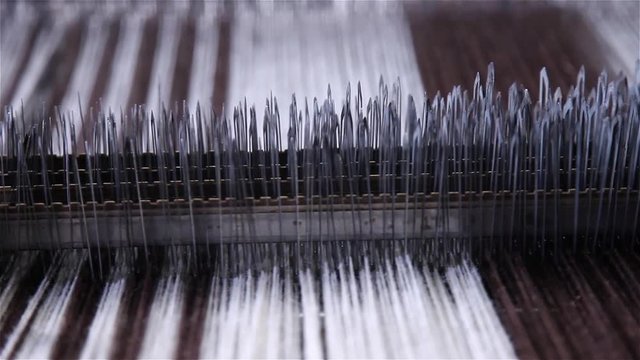 industrial power loom machine working