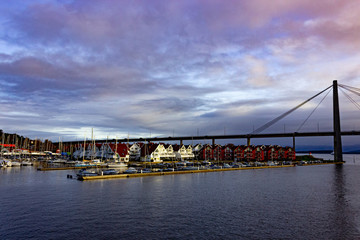 Obraz premium View at Stavanger, Grasholmen, on a cloudy day, Norway
