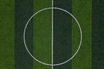 Center of soccer field, Striped soccer field background, Green grass soccer field background