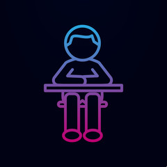 Schoolboy nolan icon. Simple thin line, outline vector of school icons for ui and ux, website or mobile application