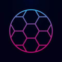 Fototapeta premium Soccer ball nolan icon. Simple thin line, outline vector of school icons for ui and ux, website or mobile application