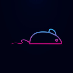 Experimental mouse nolan icon. Simple thin line, outline vector of sciense icons for ui and ux, website or mobile application