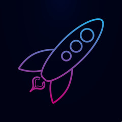 Line rocket nolan icon. Simple thin line, outline vector of sciense icons for ui and ux, website or mobile application