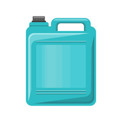 Plastic canister on white background