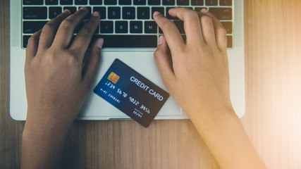 Fill out credit card information for online purchases.