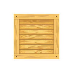Wooden crate on white background