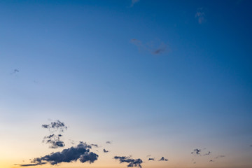 Evening sky with black clouds. Evening sky with copy space.