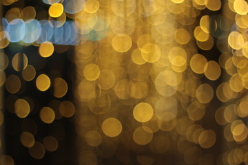 Bokeh of ratchadamnoen in Xmas light 