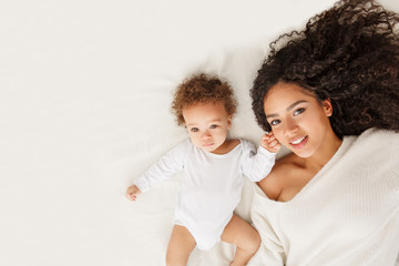 Love of a mother and child, baby. Family at home. Lifestyle