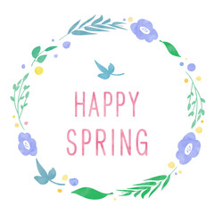 水彩、フラワーサークル、春