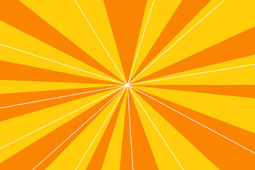 Orange and yellow sunburst background, vector illustration