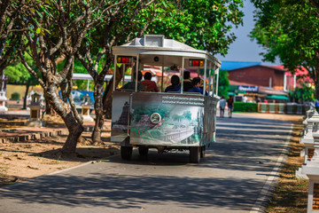 Sukhothai Historical Park-Sukhothai: December18,2019,atmosphere inside the historical tourist attraction in Thailand,there are many tourists all over the world always come to see the beauty,thailand
