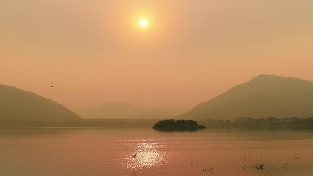 Man Sagar Lake is an artificial lake, situated in Jaipur, the capital of the state of Rajasthan in India.