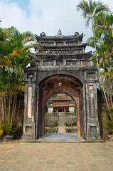 Gate to the the tomb of Emperor Minh Mang in Hue, Vietnam