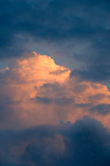 dramatic clouds at sunset