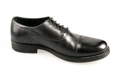 black leather shoes