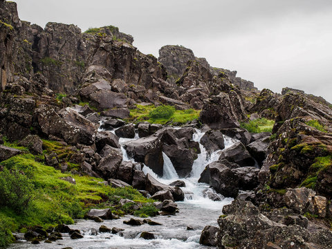 Thingvellir - tectonic and volcanic environment as a rift valley.