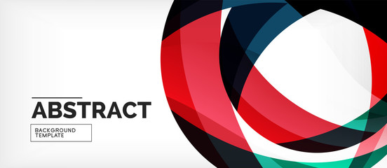 Obraz premium Colorful wave lines abstract background, color line for business or techno presentation