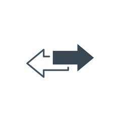 The left and right arrows icon. Arrows symbol. Stock Vector illustration isolated on white background.