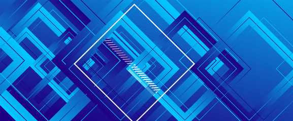 Abstract background with simple square or rectangle geometrical shapes. Geometric template with fluid gradients. Line design, technology concept. Vector Illustration For Wallpaper, Banner Background