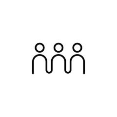 People connect icon design. Together community logo concept. Vector illustration