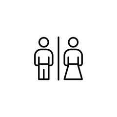 Toilet sign icon design. Man and woman