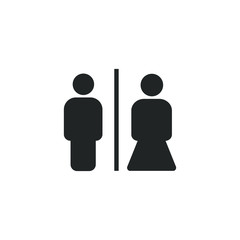 Toilet sign icon design. Man and woman