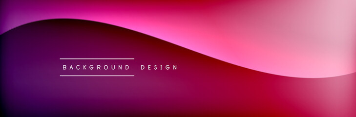 Flowing waves with 3d shadow effects and fluid gradients. Dynamic trendy abstract background. Vector Illustration