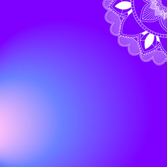 Mandala patterns on purple background