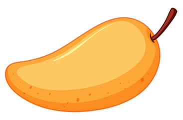 Yellow mango on white background